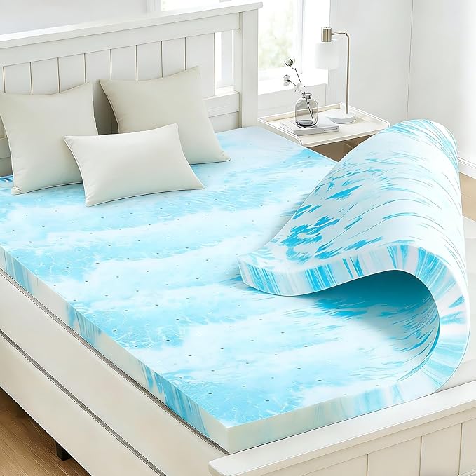 IULULU Twin XL Size Mattress Topper, 3 Inch Gel Memory Foam Topper, Pressure - Image 8