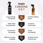 605Products Linen & Fabric Spray - Home Fragrance Freshener for Bedding & Laundry, Natural Deodorizer with Essential Oils - Mahogany Teakwood (10oz)