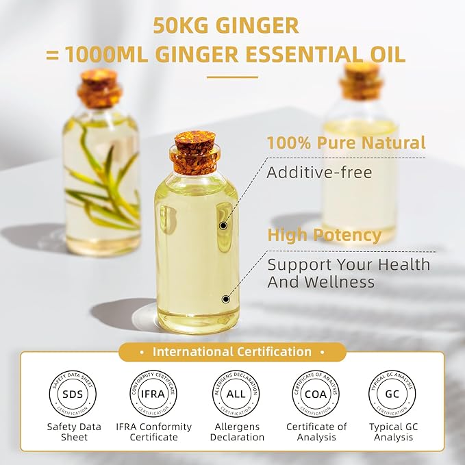 HIQILI 32 Fl Oz Ginger Oil, 100% Pure Natural Ginger Essential Oil - Image 7