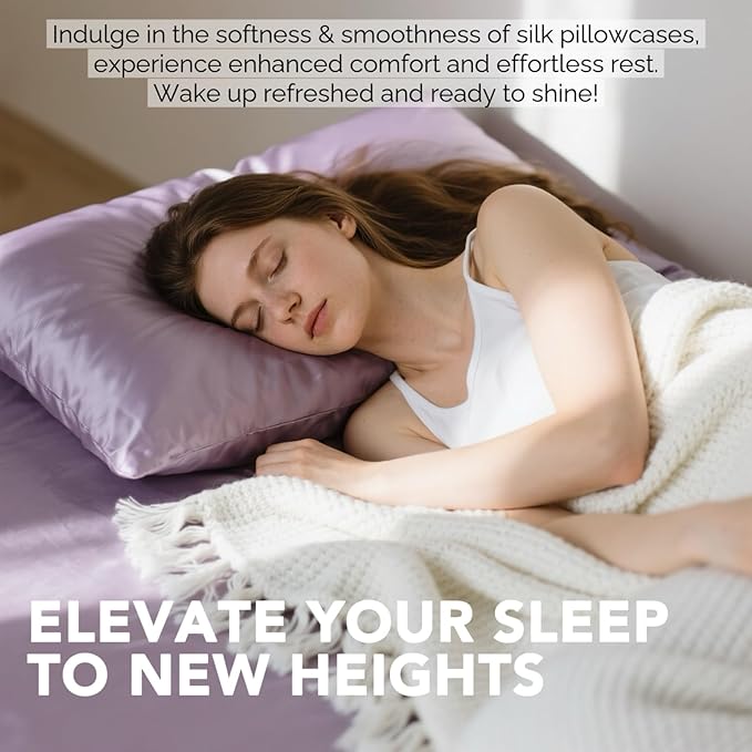 Ravmix Silk Pillow Cases with Zipper, 21momme Mulberry Silk Pillowcase - Image 5