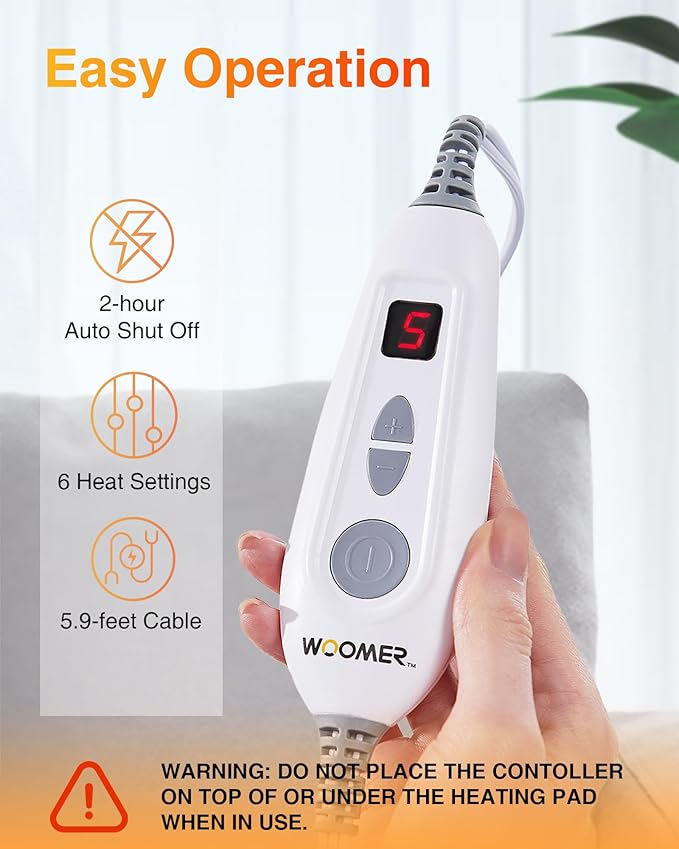 WOOMER Extra Large Heating Pad, Heat Pad - Image 4