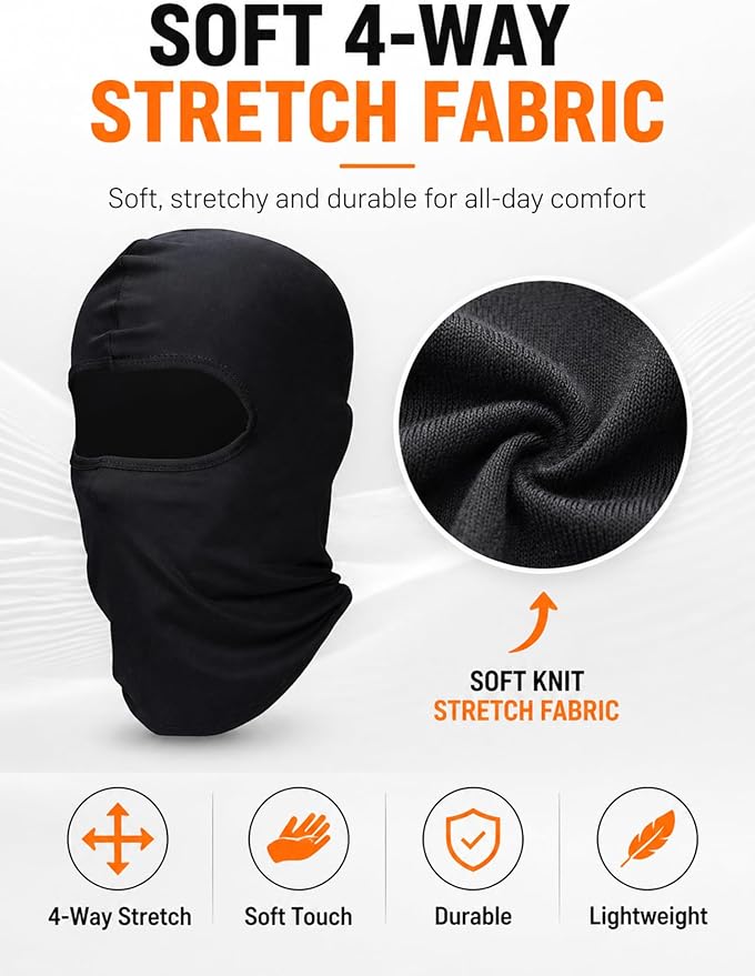 SATINIOR 6 Pcs Ski Mask Cover Balaclava Full Face Mask Summer Face Cover UV - Image 4