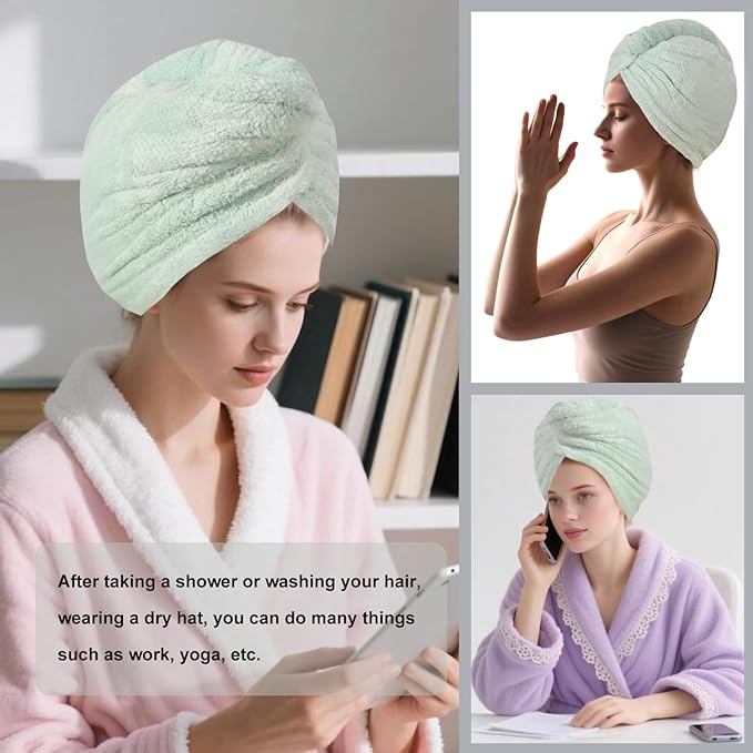 Microfiber Hair Drying Towel Wrap - Image 5