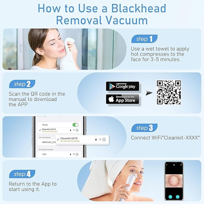 Blackhead Remover Vacuum, USB Interface Type Pore Vacuum, Men and Women Pore - Image 6