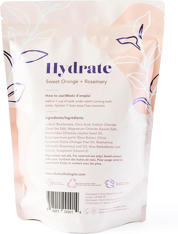 The Bathologist Hydrate Fizzy Bath Soak, Sweet Orange & Rosemary, Shea Butter & - Image 2