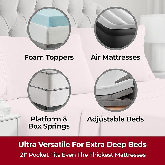 Mellanni Extra Deep Twin Sheets - Image 2
