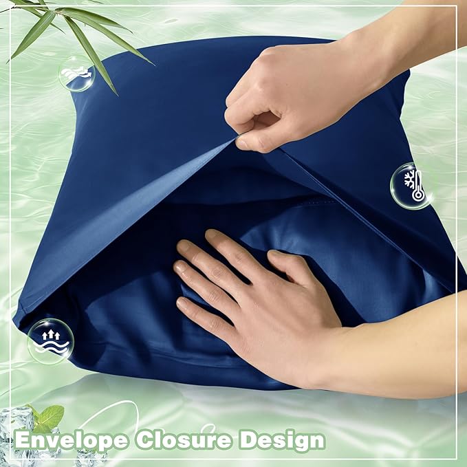 Homiest Cooling Pillow Cases Standard Size Set of 2, 100% Rayon Derived from - Image 5