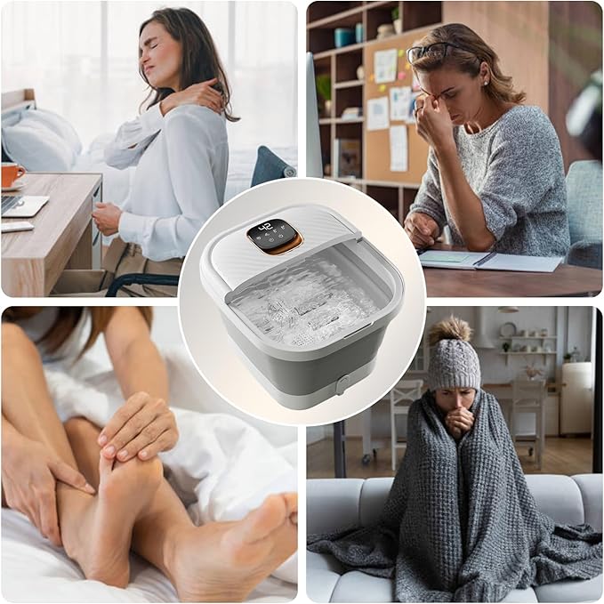 Collapsible Foot Spa with Heat, Foldable Foot Bath Massager with Temperature - Image 7