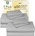 California Design Den 2-Pack King Sheet Set 400 Thread Count 100% Cotton Sateen by CaliforniaDesignDen