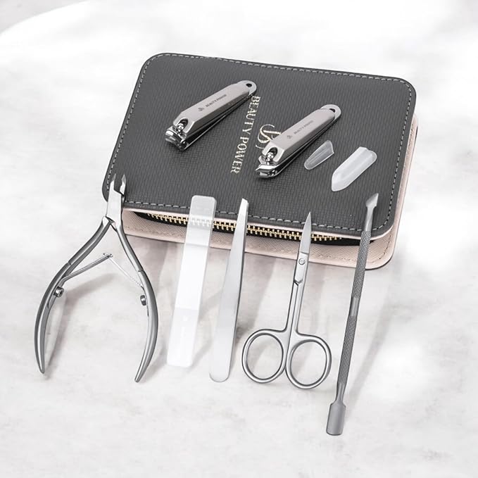 Beauty Power Manicure Pedicure Set 7-in-1 Stainless Steel, Ultra Sharp - Image 2