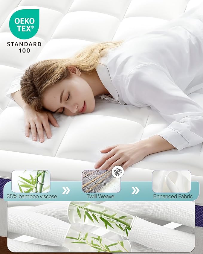 ChiXpace Dual Layer 4 Inch Memory Foam Mattress Topper Twin - Image 2