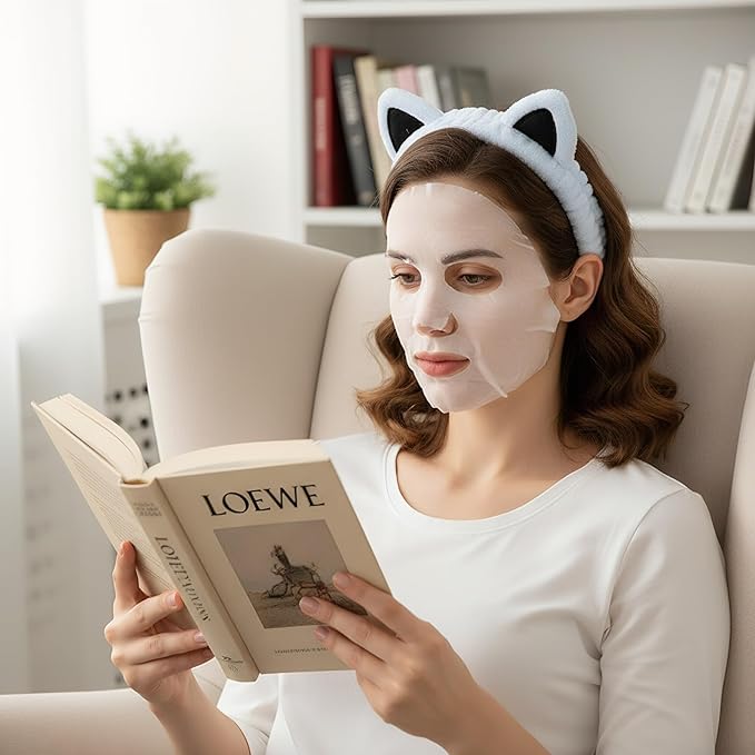 2 Pcs Cat Ears Headband, Cute Spa Headbands - Image 4