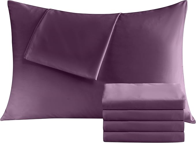 Pillowcases King 4 Pack, 20x36 Pillow Cases by Culve