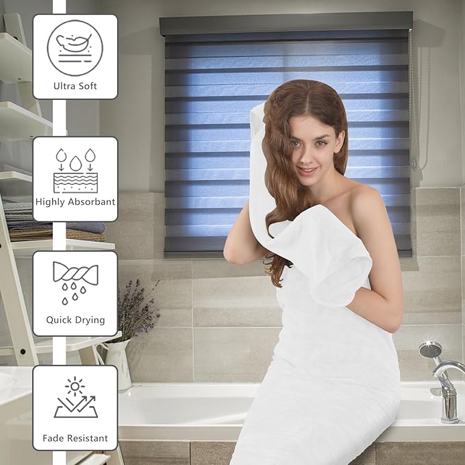 Extra Large Bath Sheet Set of 4, Ultra Soft Fluffy Towel, 35”x 70”Oversized - Image 7