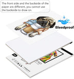Bianyo Bleedproof Marker Paper Pad, A4(8.27"X11.69"), 50 Sheets, 18 LB / 70 GSM, Glue-Bound, 100% Cotton, White, Ideal for Use with Markers and Ink Mediums