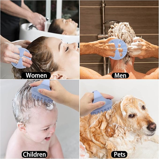 Silicone Hair Scalp Massager Shampoo Brush Scalp Scrubber Hair Washing Brush - Image 5