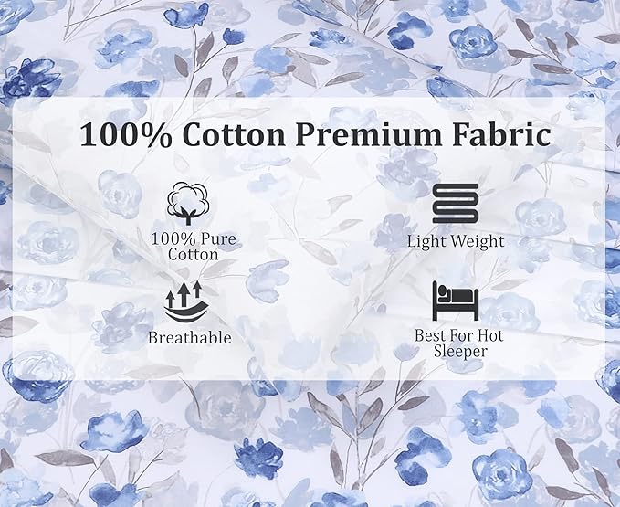 RUVANTI 100% Cotton Sheets – Queen Size Percale Bedding, Cooling & Breathable - Image 4