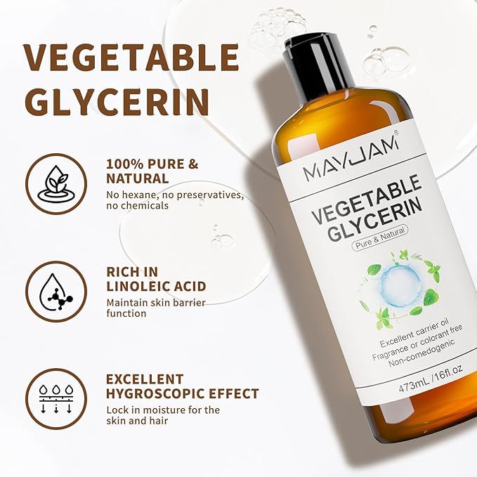 MAYJAM 100% Natural & Pure Vegetable Glycerine, 16 fl. oz. Vegetable Glycerin - Image 2