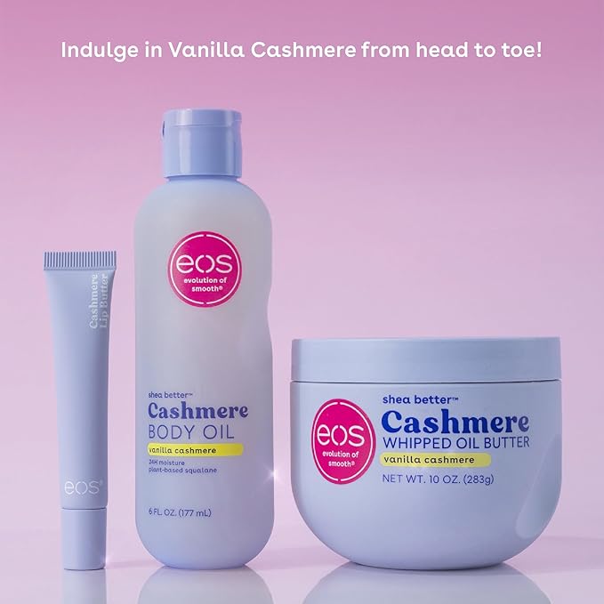 eos Cashmere Whipped Oil Body Butter, Vanilla Cashmere, 72 Hour Weightless - Image 7