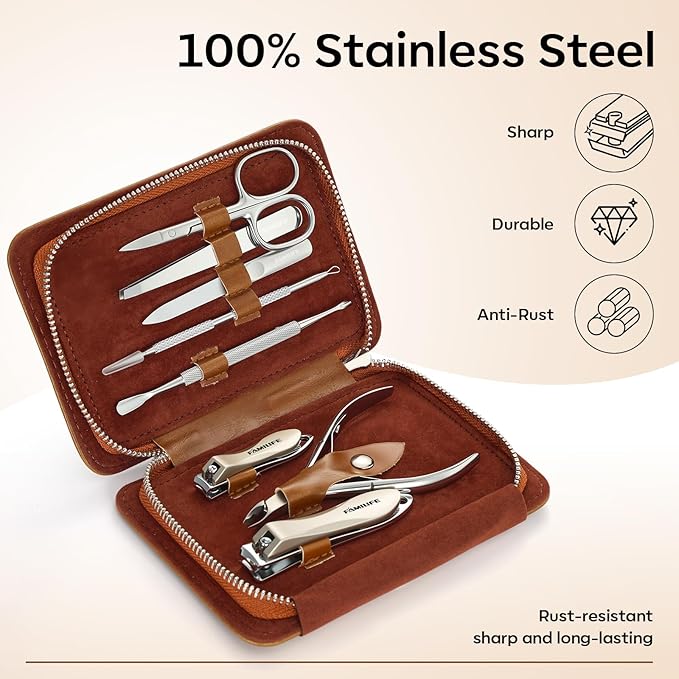 FAMILIFE Manicure Set, Nail Clippers Pedicure Tool, Nail Kit - Image 2