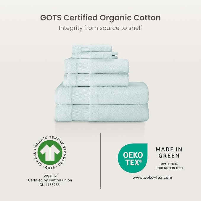 BIOWEAVES 100% Organic Cotton 700 GSM Plush Washcloths 13" x 13" GOTS Certified - Image 7