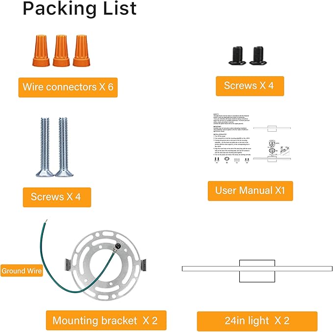 24Inch LED Bathroom Vanity Light Bar 5700K Dimmable Led Bathroom Light Over - Image 9