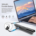 Norwii Rechargeable Bluetooth Presentation Clicker with Green Pointer, Wireless Presenter, PowerPoint Presentation Remote, Slide Clicker with 328ft Range for Teacher and Presenter, macOS Applicable