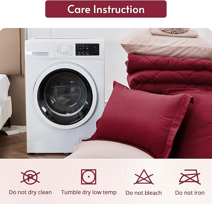 MUXHOMO 5 Pieces Twin Comforter Set, Reversible Bed in a Bag Twin Size - Image 9