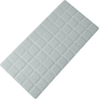 Foldable Silicone Bathtub Mat: Jumbo Size Heavy Duty Safety Bath Mat for Tub Without Suction Cups Non Slip Bath & Shower Mat for Textured, Reglazed, Refinished Tub (Grey, 35.8 x 17.7)