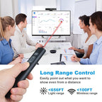 Presentation Clicker Presentation Remotes, Type C/USB A 2 in 1 Pointer, Remote PowerPoint Clicker,USB/Type-C for Computer Slide Advancer, Volume Control/Hyperlink/Switch Windows(Battery Included)