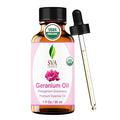 SVA Geranium Essential Oil Organic – 1 Fl Oz – 100% Natural Organic Geranium Oil by SVAORGANICS