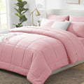 CozyLux Full Size Comforter Set Pink, 7 Pieces Bed in a Bag, All Season Bedding by CozyLux