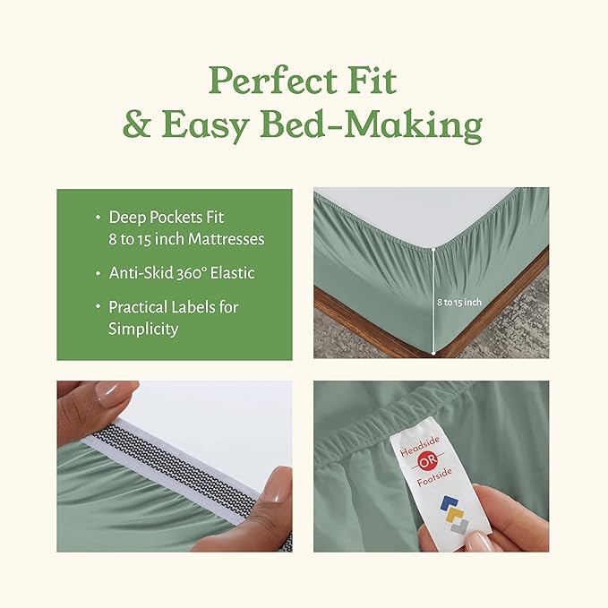 California Design Den King Sheets Deep Pocket Set - Image 5