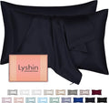 Silk Pillow Cases 2 Pack King Size by LYSHINSILKPILLOWCASES