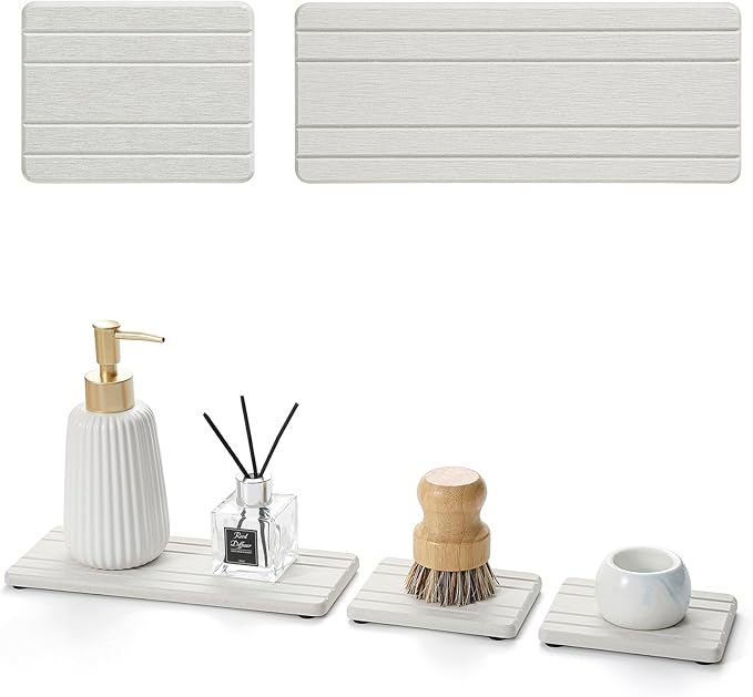 3 Pack Diatomite Stone Sink Tray, Water Absorbing Mat - Image 8