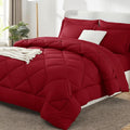 CozyLux Full Size Comforter Sets Dark Red by CozyLux