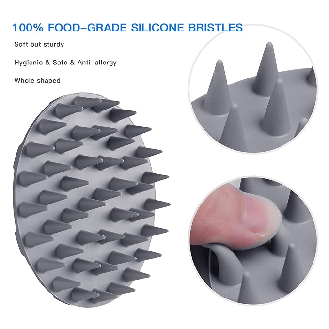 INNERNEED One-piece Scalp Massager Shampoo Brush, Wet & Dry Scalp Care Head - Image 4