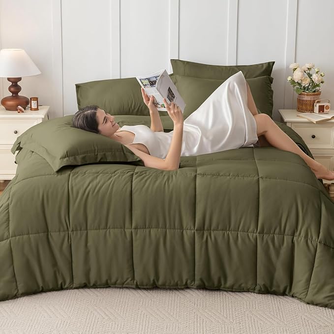 JOLLYVOGUE Full Comforter Set, Ultra-Soft Bed in a Bag Full Size 7 Pieces - Image 7