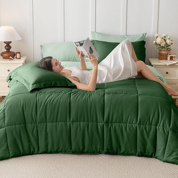 JOLLYVOGUE Queen Comforter Set, Ultra-Soft Bed in a Bag Queen Size 7 Pieces - Image 6