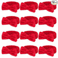 Casoty 12 Pcs Red Spa Headbands, Facewash Headbands, Soft Coral Fleece Makeup by Casoty