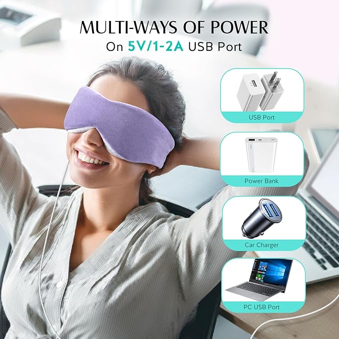 YFONG Heated Eye Mask, Warm Eye Compress Mask - Image 4