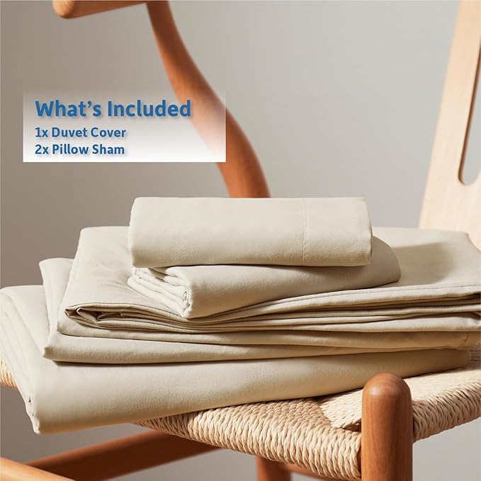 Nestl Beige Cream Duvet Cover Full Size - Image 9