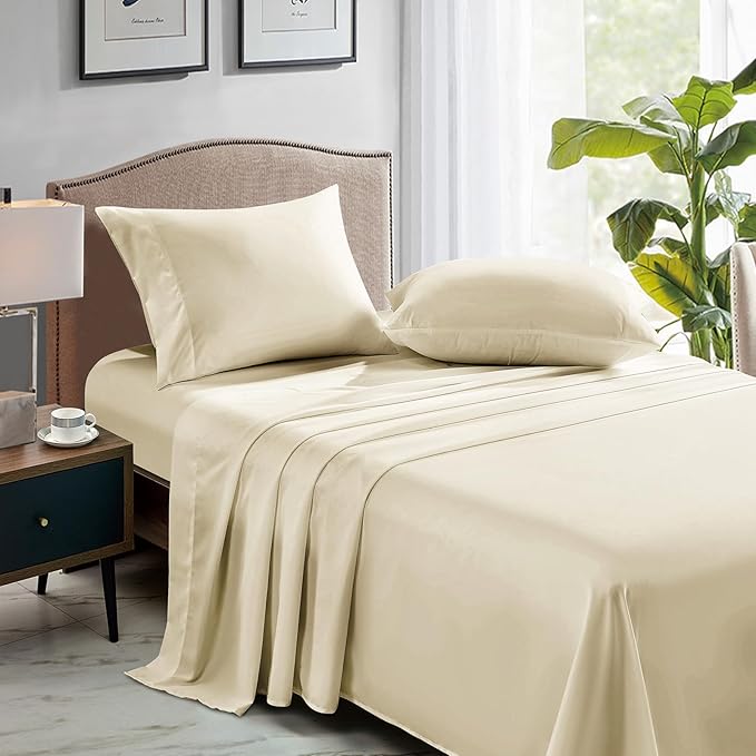 FreshCulture King Flat Sheets Only, Soft Microfiber Bedding Sheets - Image 3
