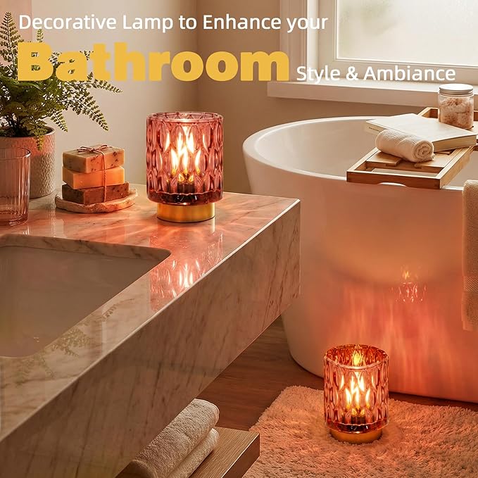 Battery Operated Table Lamps Timer, Mini Crystal Lamp - Image 2