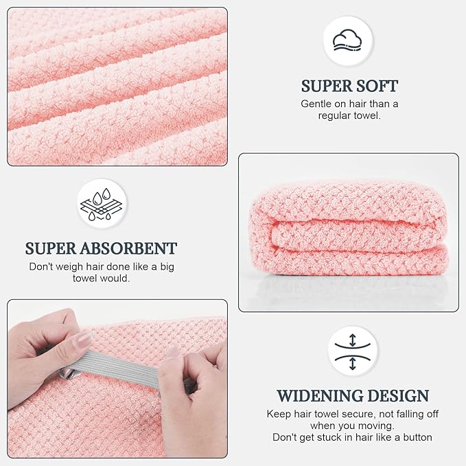 BEoffer 2 Pack Microfiber Hair Towel - Image 2
