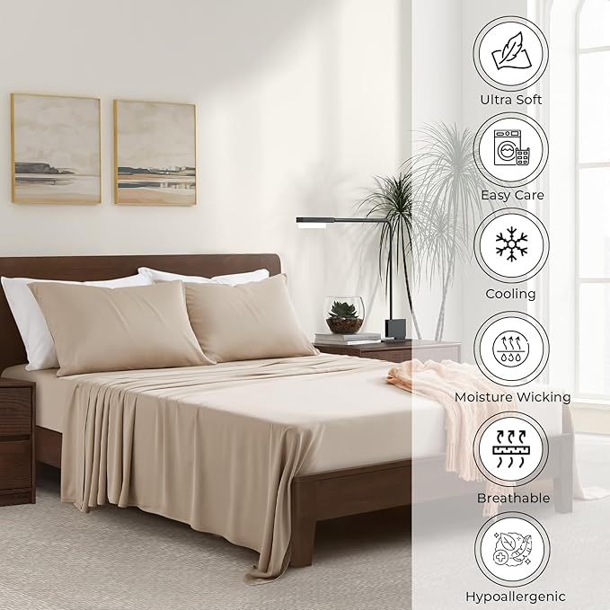 Luxury Bamboo Market | Queen Envelope Pillowcase Set | 100% Viscose Made from - Image 3