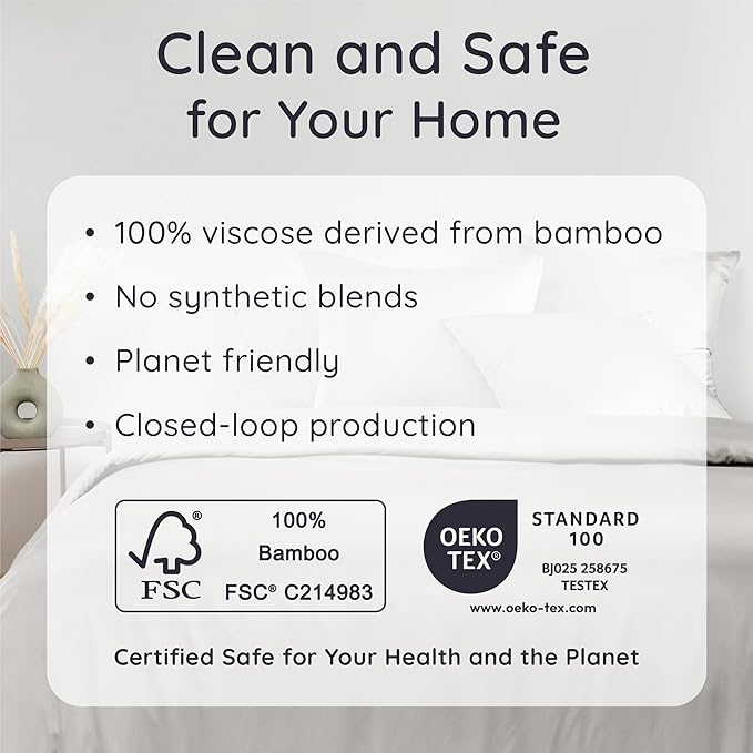 Bambaw King Sheet Set 6pcs – 100% Viscose Derived from Bamboo Sheets King Size - Image 6