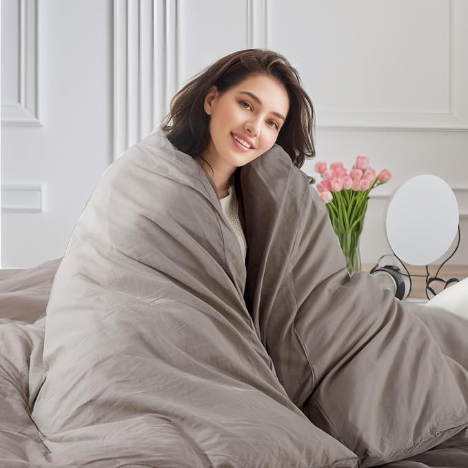 NEXHOME PRO Duvet Cover Full 100% Washed Cotton Linen Feel Textured Organic - Image 7
