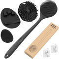 Manmihealth Silicone Back Scrubber & Soft Shower Face Brush Set 4 PCS, by ManmiHealth