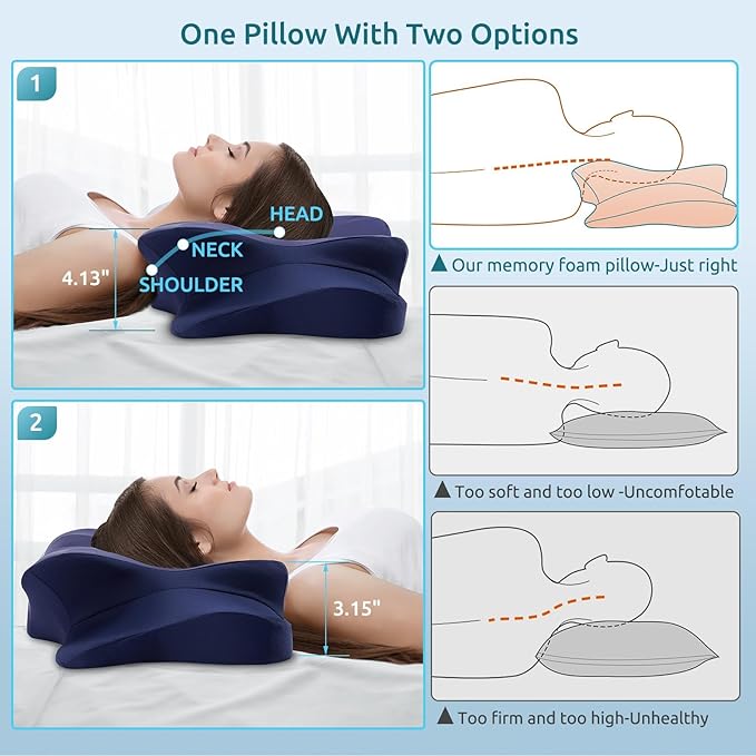 DONAMA Cervical Pillow for Neck and Shoulder Pain Relief, Cooling Contour - Image 6